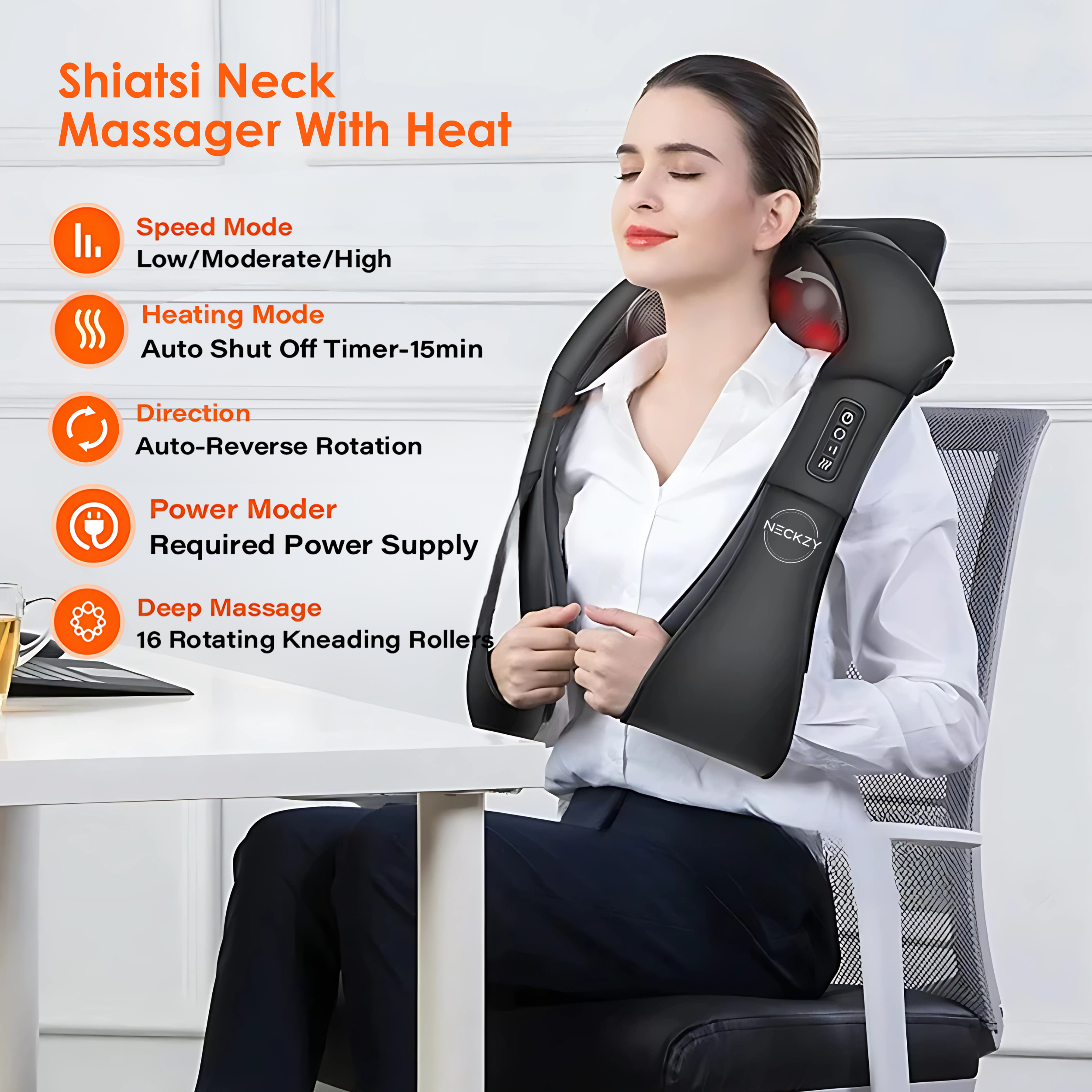 Neckzy Shiatsu Neck and Back Massager