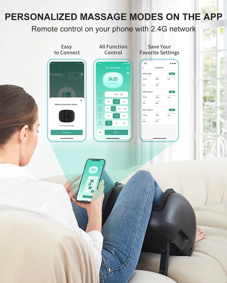 Neckzy Smart App-Controlled Foot & Calf Massager